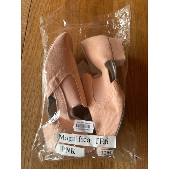 Sansha Magnifica Pink Canvas Ballet Teaching and Character Shoes 12M TE6 US 9 - Picture 2 of 6